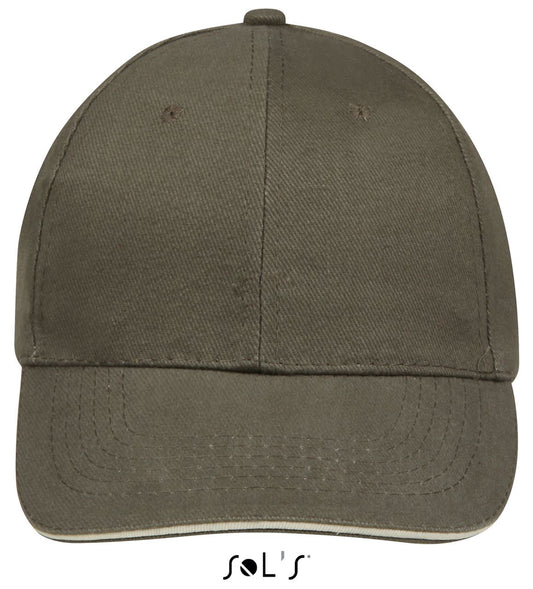 SOL'S BUFFALO - SIX PANEL CAP - Army/Beige - Main