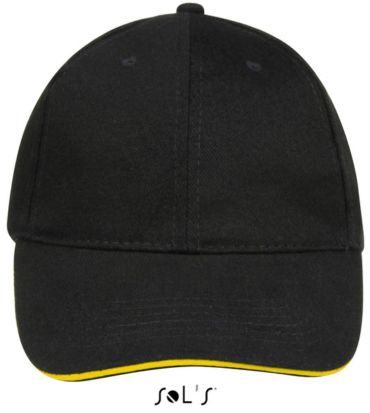 SOL'S BUFFALO - SIX PANEL CAP - Black/Gold - Main