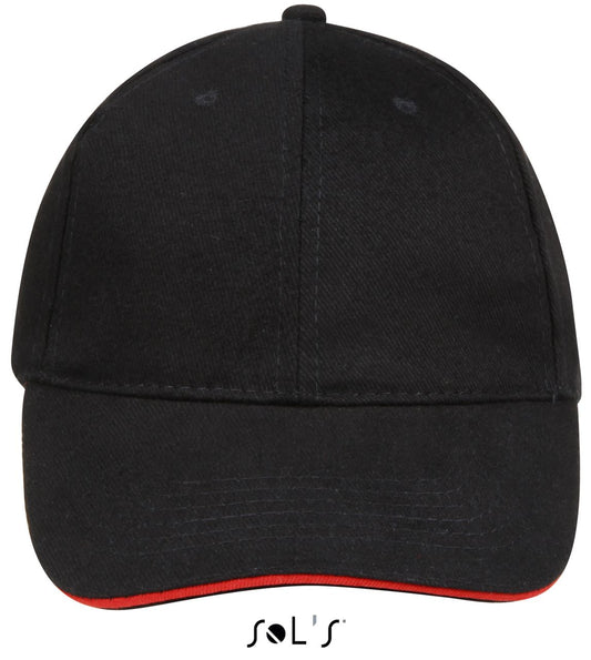 SOL'S BUFFALO - SIX PANEL CAP - Black/Red - Main