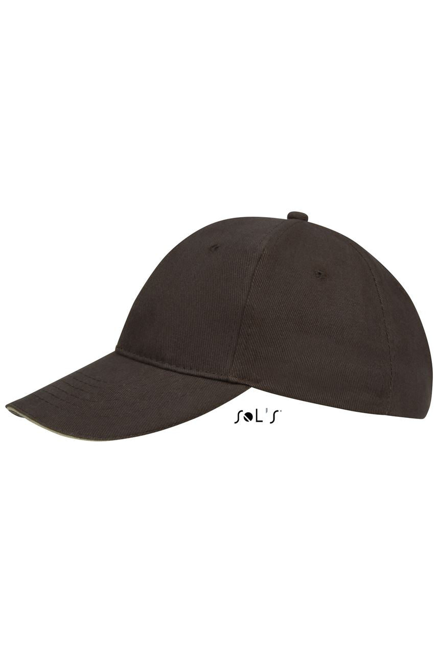 SOL'S BUFFALO - SIX PANEL CAP - Chocolate/Beige - Additional