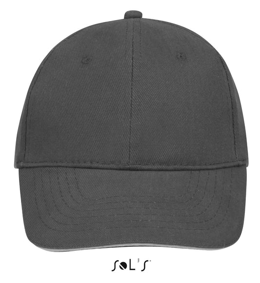 SOL'S BUFFALO - SIX PANEL CAP - Dark Grey/Light Grey - Main