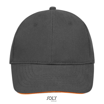 SOL'S BUFFALO - SIX PANEL CAP - Dark Grey/Orange - Additional