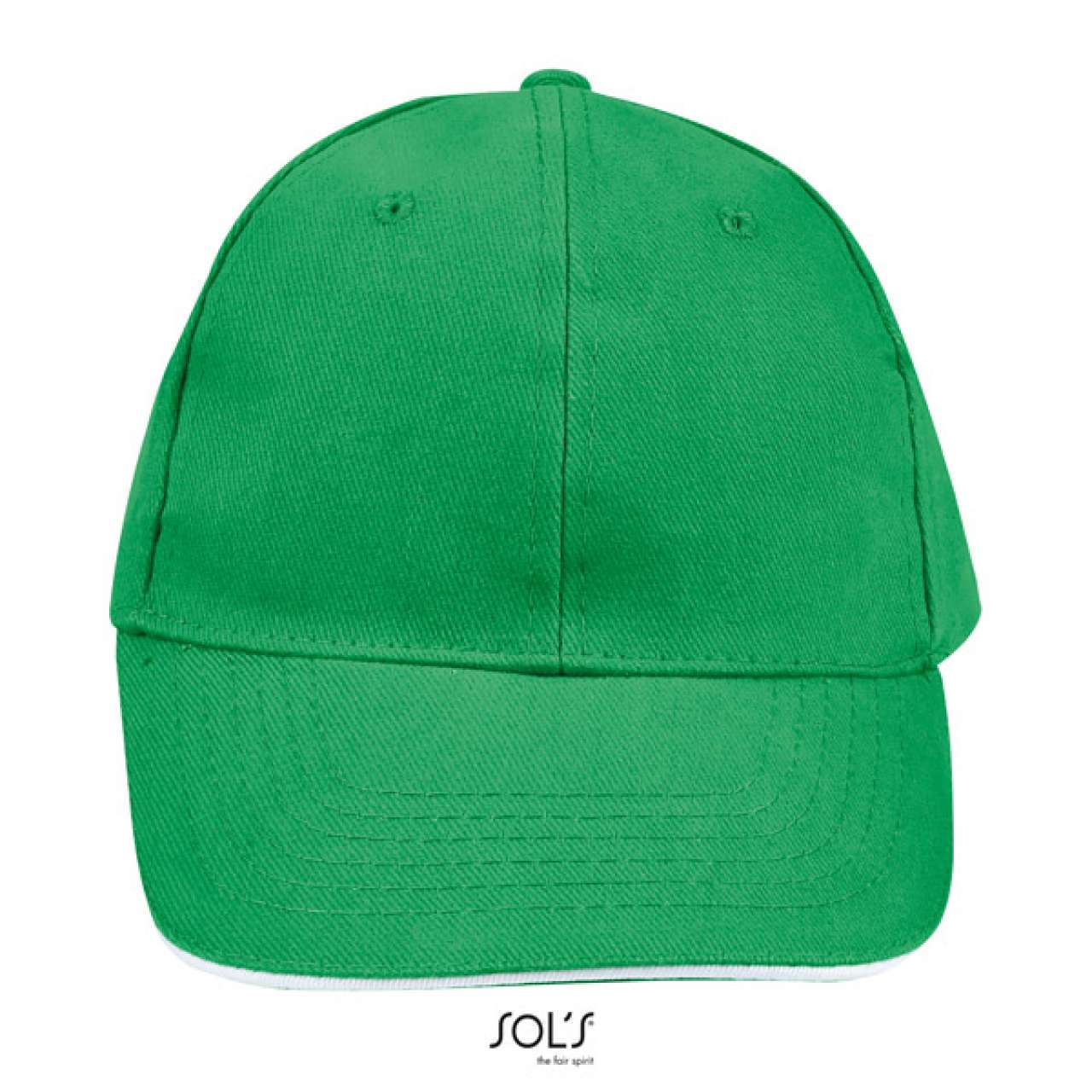 SOL'S BUFFALO - SIX PANEL CAP - Kelly Green/White - Additional