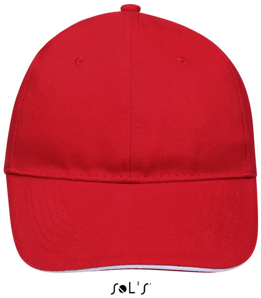 SOL'S BUFFALO - SIX PANEL CAP - Red/White - Main