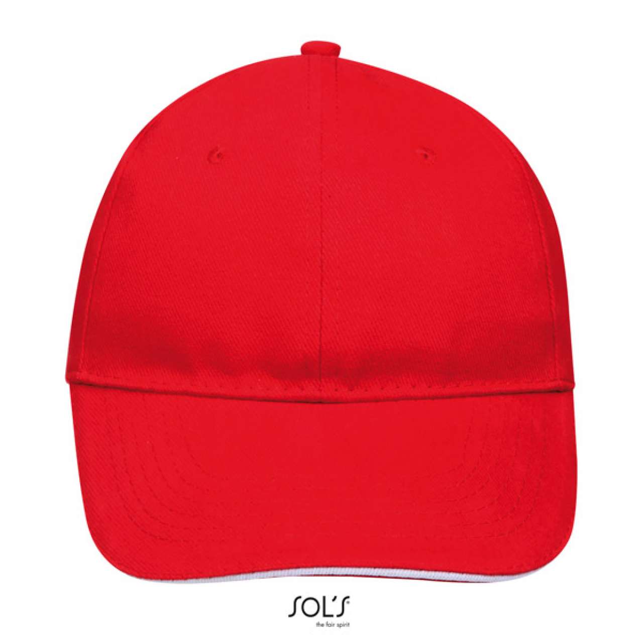 SOL'S BUFFALO - SIX PANEL CAP - Red/White - Additional