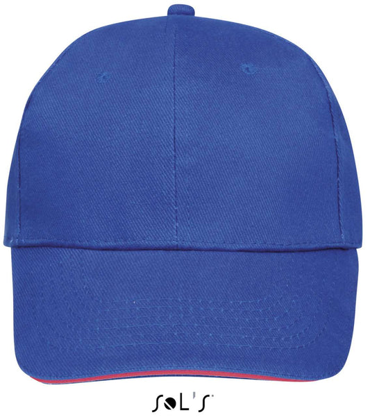 SOL'S BUFFALO - SIX PANEL CAP - Royal Blue/Neon Coral - Main