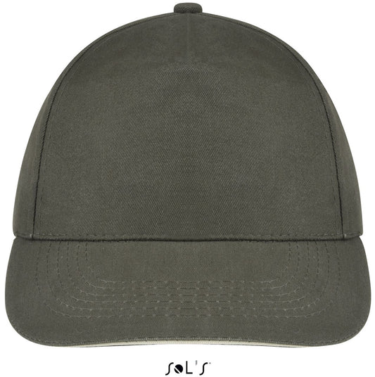 SOL'S SUNNY - FIVE PANEL CAP - Army/Beige - Main