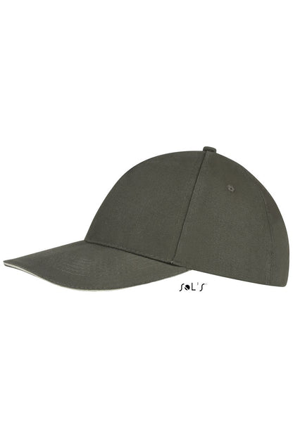 SOL'S SUNNY - FIVE PANEL CAP - Army/Beige - Additional