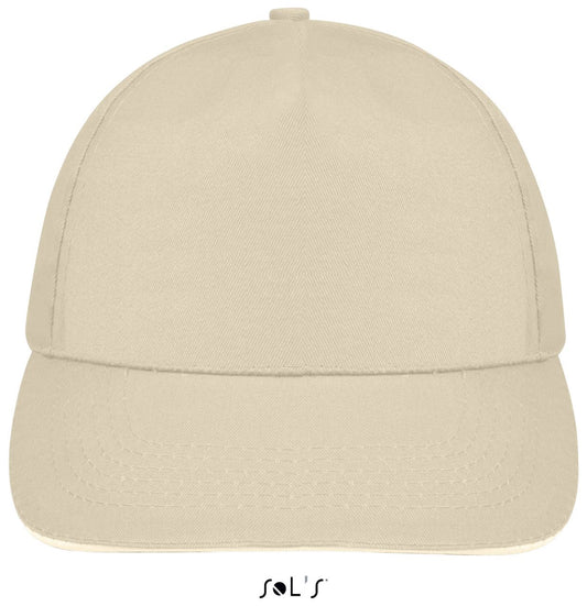 SOL'S SUNNY - FIVE PANEL CAP - Beige/White - Main