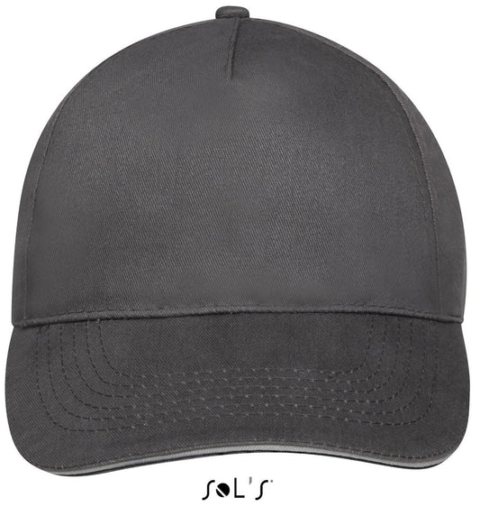 SOL'S SUNNY - FIVE PANEL CAP - Dark Grey/Light Grey - Main