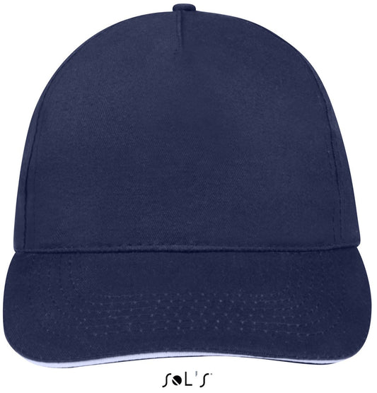 SOL'S SUNNY - FIVE PANEL CAP - French Navy/White - Main