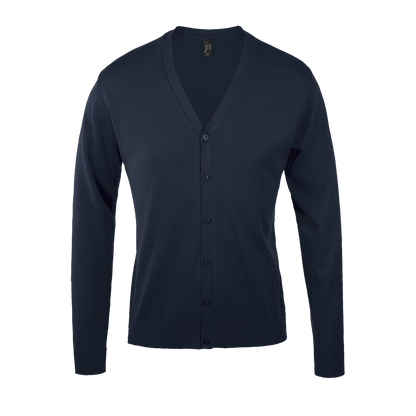 SOL'S GOLDEN MEN - V-NECK KNITTED CARDIGAN - Navy - Main