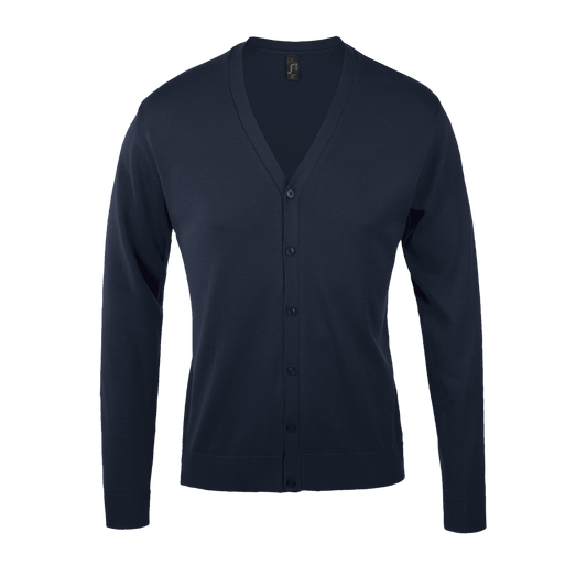 SOL'S GOLDEN MEN - V-NECK KNITTED CARDIGAN - Navy - Main