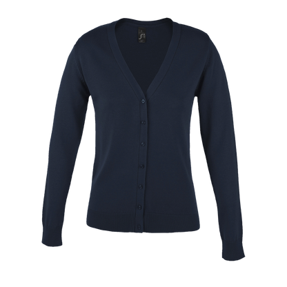 SOL'S GOLDEN WOMEN - V-NECK KNITTED CARDIGAN - Navy - Main