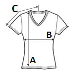 SOFTSTYLE ® NŐI V-NYAKÚ PÓLÓ - Fekete size chart