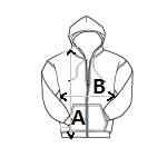 UNISEX ECO-FRIENDLY FRENCH TERRY ZIPPED HOODED SWEATSHIRT - Sage size chart