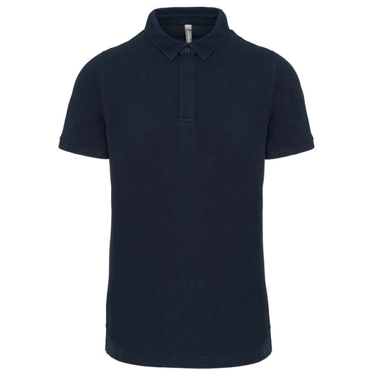 MEN'S SHORT SLEEVE STUD POLO SHIRT - Navy - colorimageurl