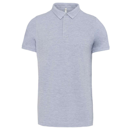 MEN'S SHORT SLEEVE STUD POLO SHIRT - Oxford Grey - colorimageurl