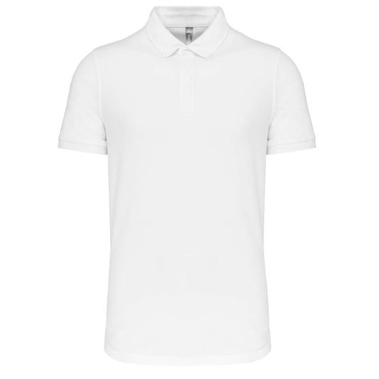 MEN'S SHORT SLEEVE STUD POLO SHIRT - White - colorimageurl