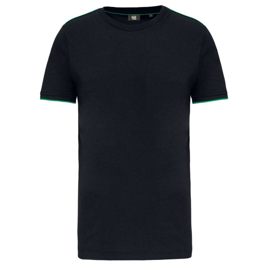 MEN'S SHORT-SLEEVED DAYTODAY T-SHIRT - Black/Yellow - colorimageurl