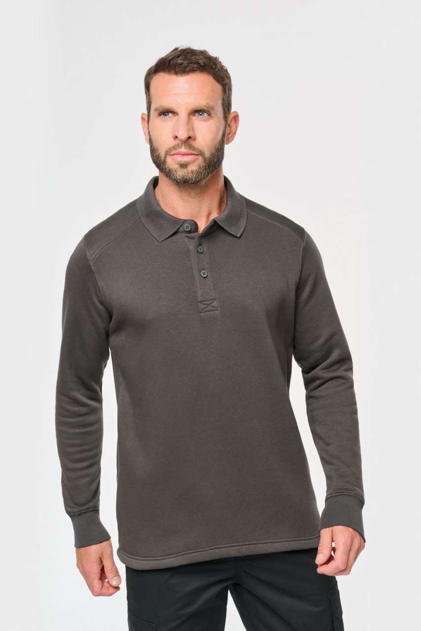 POLO NECK SWEATSHIRT - Black - modelimageurl