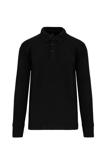 POLO NECK SWEATSHIRT - Black - colorimageurl