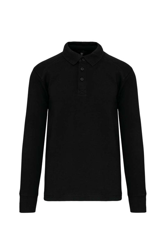 POLO NECK SWEATSHIRT - Black - colorimageurl