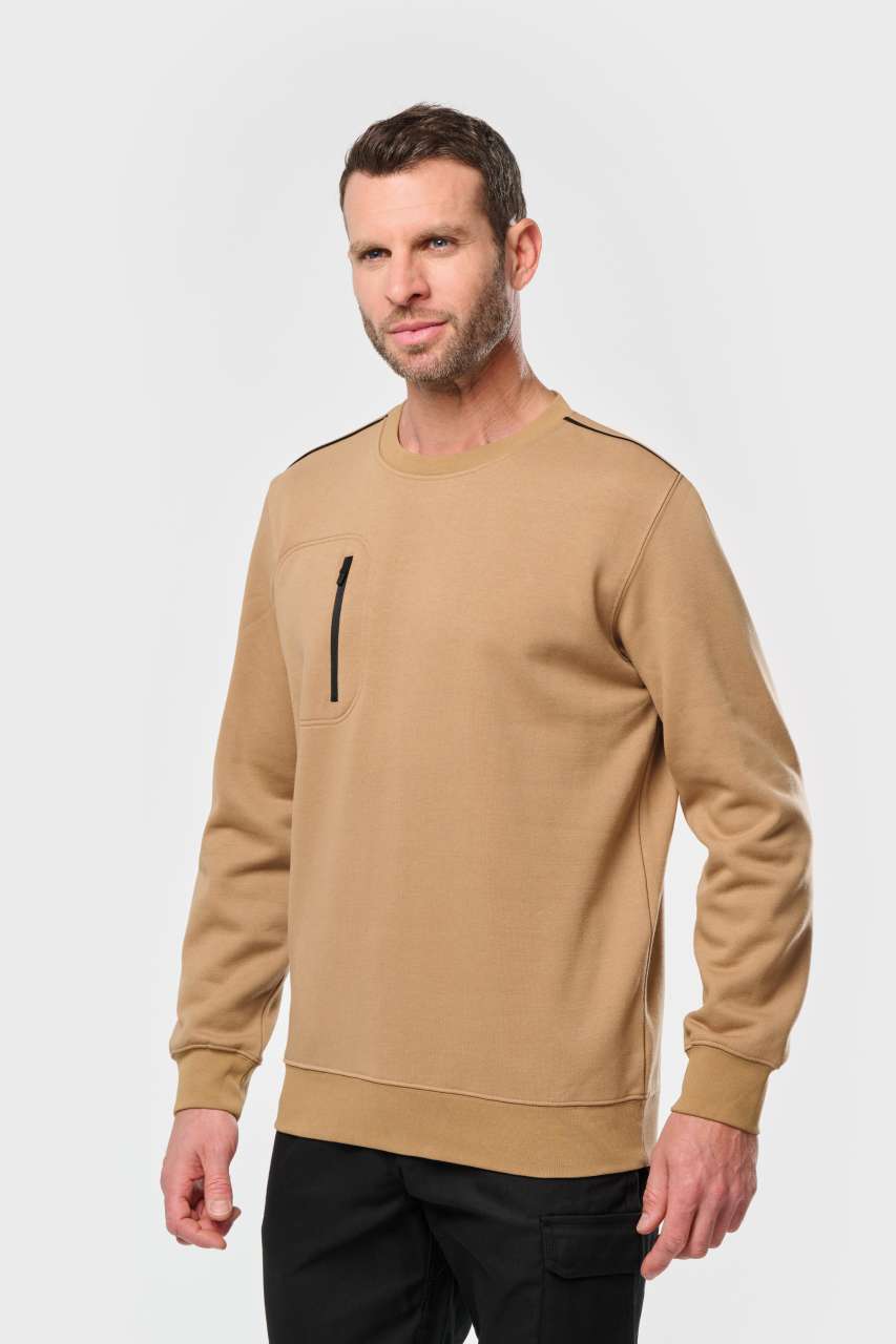 UNISEX DAYTODAY CONTRASTING POCKET SWEATSHIRT - Black/Silver - modelimageurl