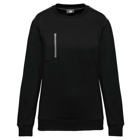 UNISEX DAYTODAY CONTRASTING POCKET SWEATSHIRT - Black/Silver - colorimageurl