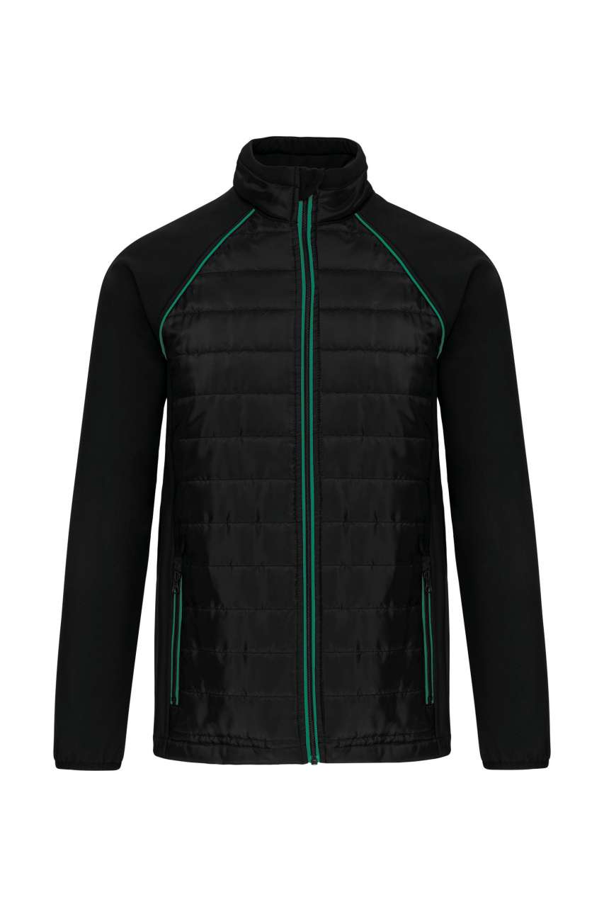 UNISEX DUAL-FABRIC DAYTODAY JACKET - Black/Kelly Green - colorimageurl