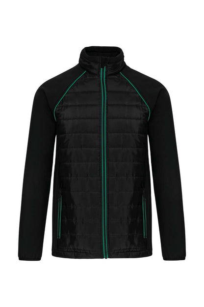 UNISEX DUAL-FABRIC DAYTODAY JACKET - Black/Kelly Green - colorimageurl