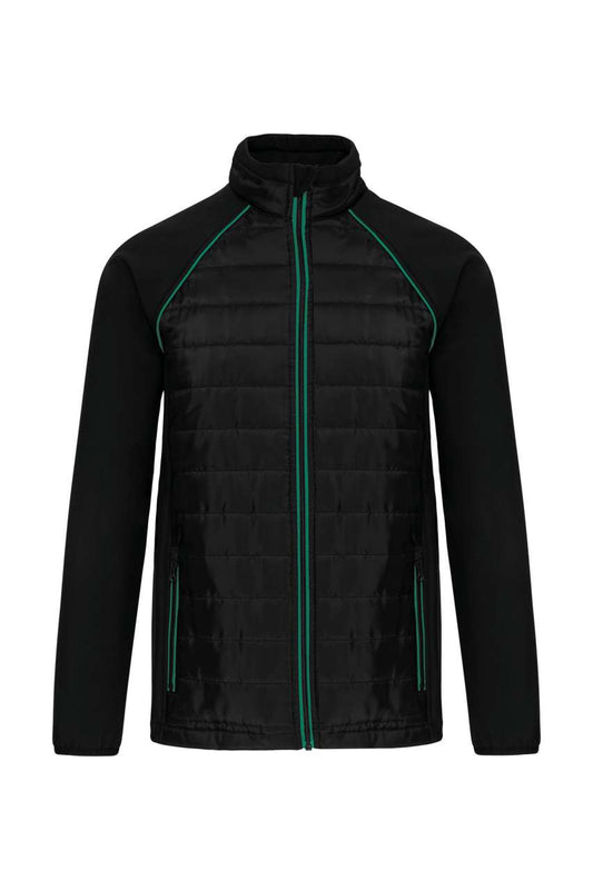 UNISEX DUAL-FABRIC DAYTODAY JACKET - Black/Kelly Green - colorimageurl