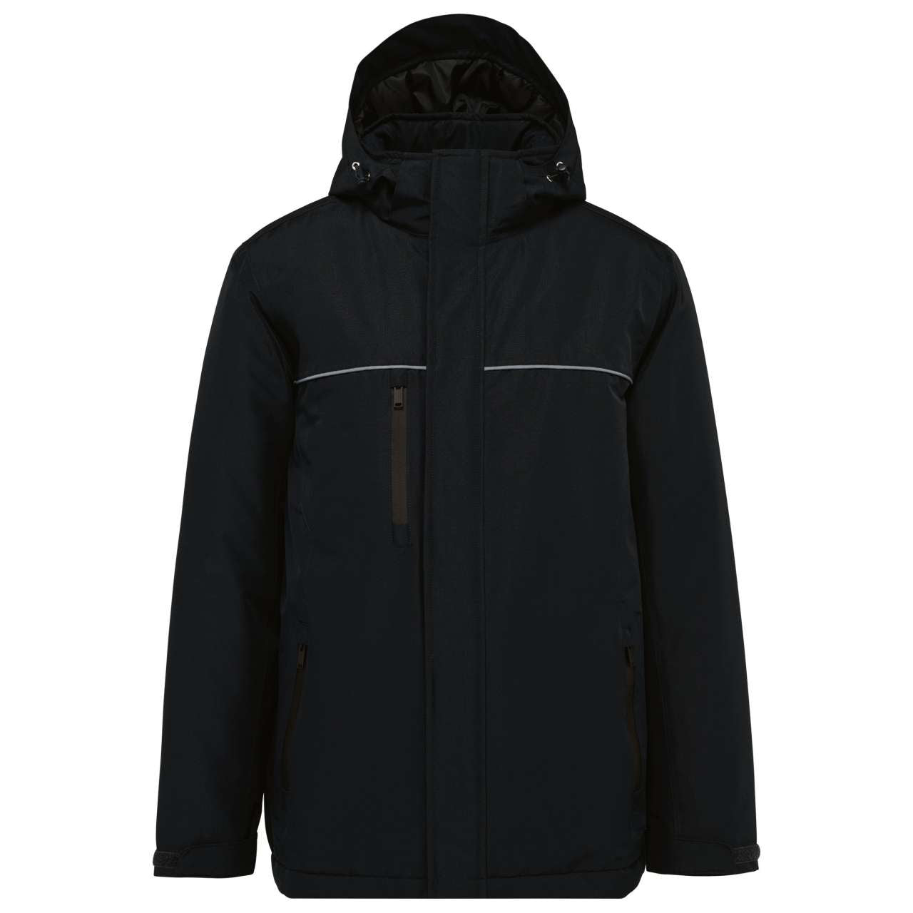 UNISEX HOODED PERFORMANCE PARKA - Black - colorimageurl