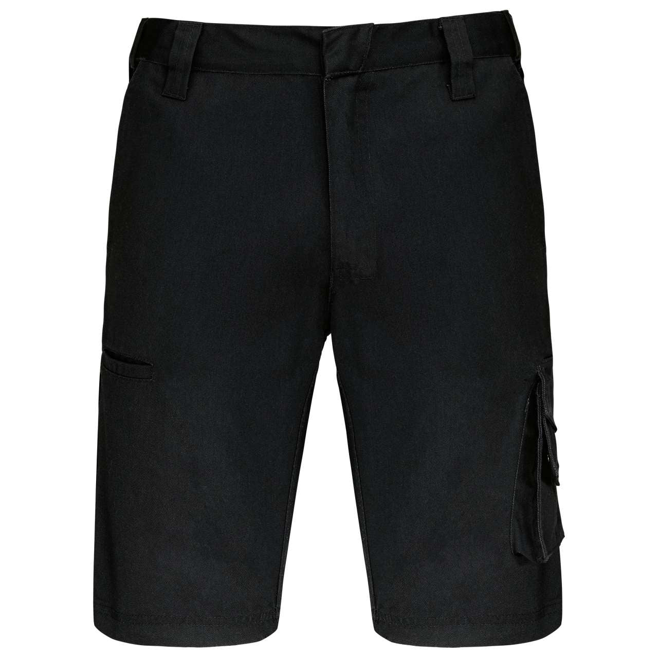 MULTIPOCKET WORKWEAR BERMUDA SHORTS - Black - colorimageurl