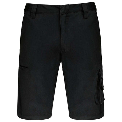 MULTIPOCKET WORKWEAR BERMUDA SHORTS - Black - colorimageurl