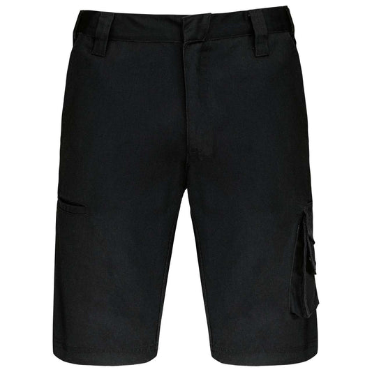 MULTIPOCKET WORKWEAR BERMUDA SHORTS - Black - colorimageurl