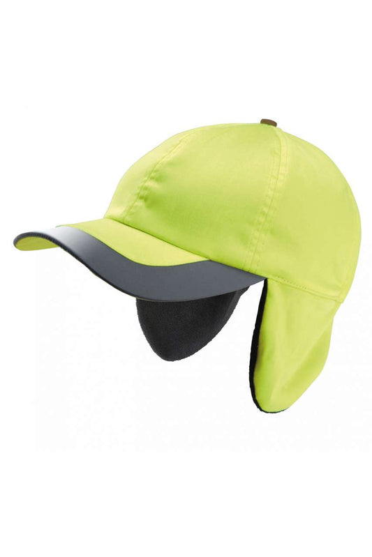 NEON WINTER CAP - 6 PANELS - Fluorescent Yellow - colorimageurl